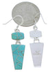 Sterling Silver Southwest Turquoise Hook Dangle Earrings EX29526